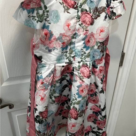 Floral Pink Kids Dress - Picture 2 of 2